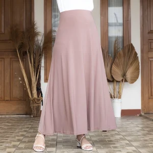 Rok Panjang Polos Wanita Jersey Import Cewek Rok Payung Premium