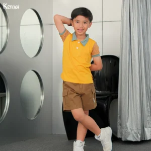 Kennai Baju Polo Kaos Kerah Aston polos anak Laki laki Perempuan 1-8tahun