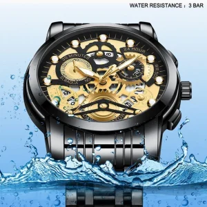 Jam Tangan Pria Anti Air Original Luxury Stainless Steel Free BOX