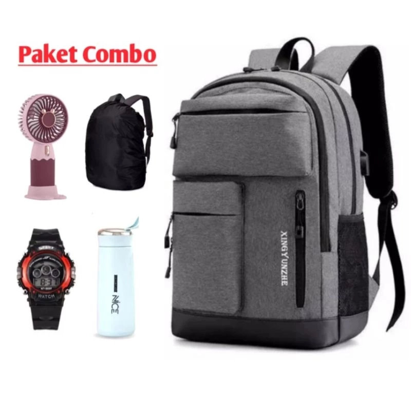 Tas Ransel Sekolah Pria Menengah Keatas Tas Ransel Laptop Perjalanan Premium - Image 2