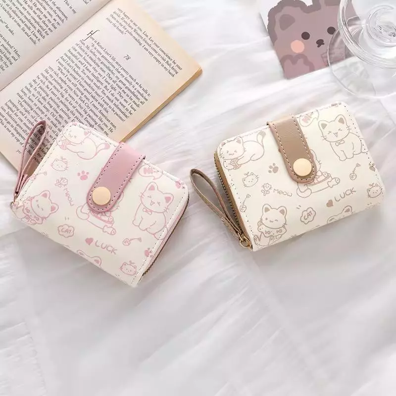 Dompet Lipat Wanita Cute Dompet Genggam Wanita Aestehic Terbaru Kekinian - Image 2