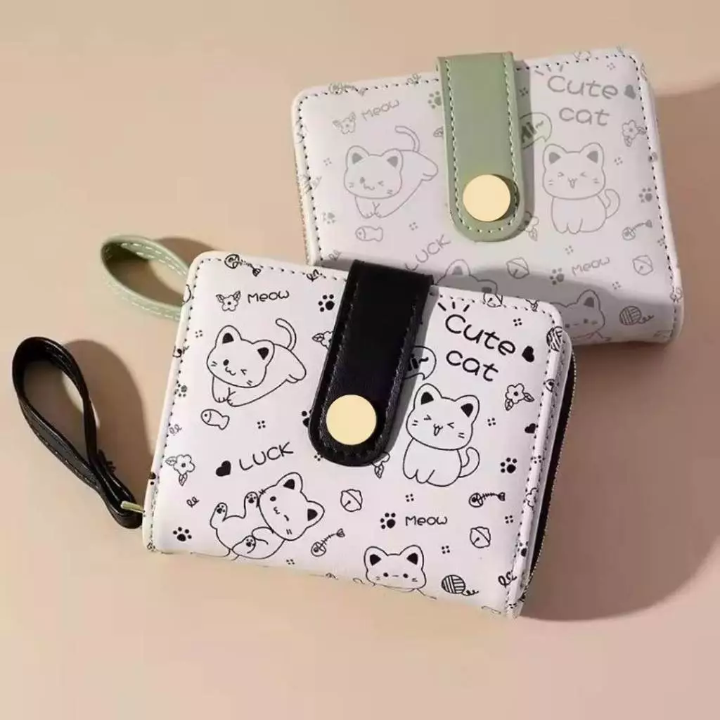 Dompet Lipat Wanita Cute Dompet Genggam Wanita Aestehic Terbaru Kekinian - Image 3