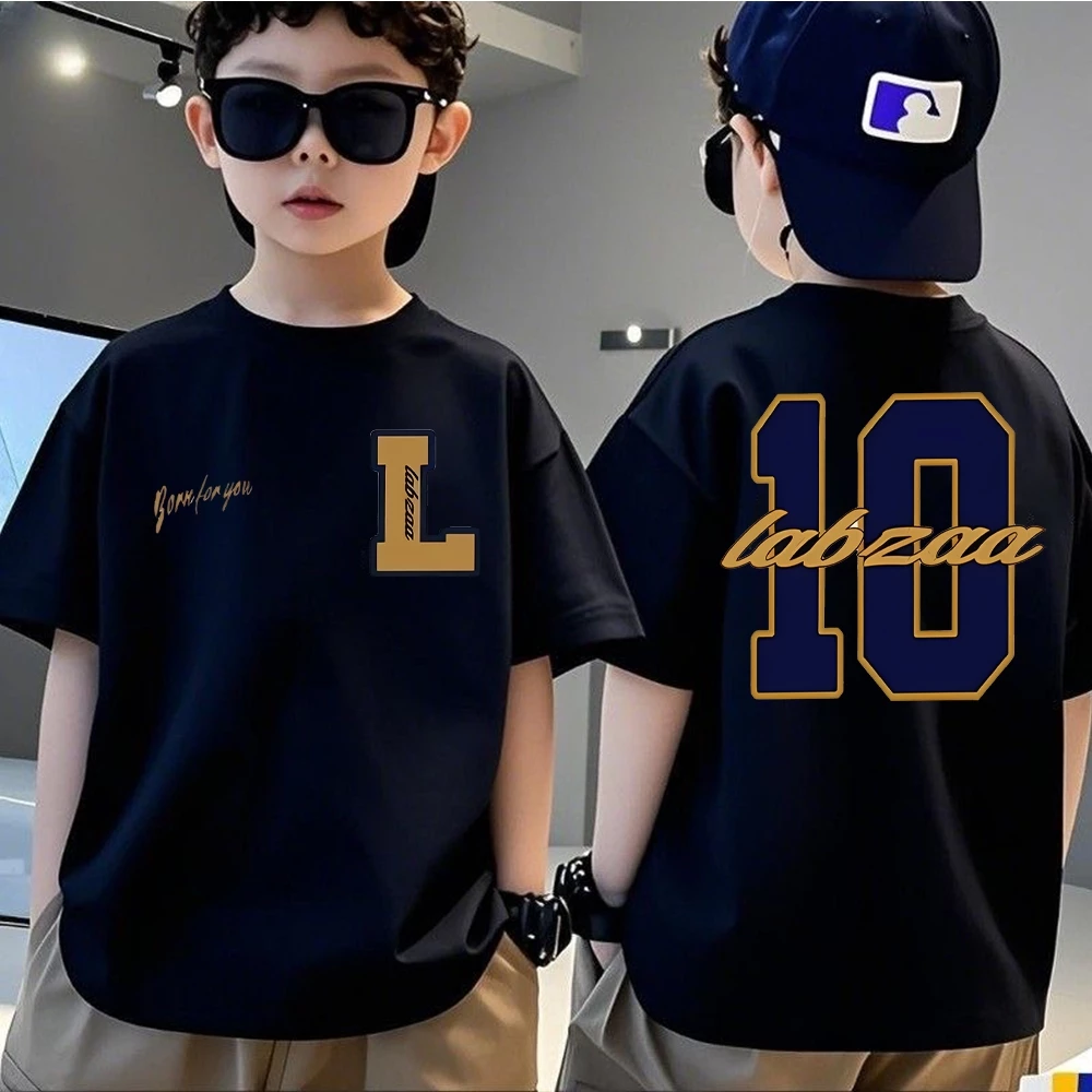 Kaos Anak 1-12 Tahun Katun Anak-anak Lengan Pendek Unisex Pria Wanita Premium - Image 2