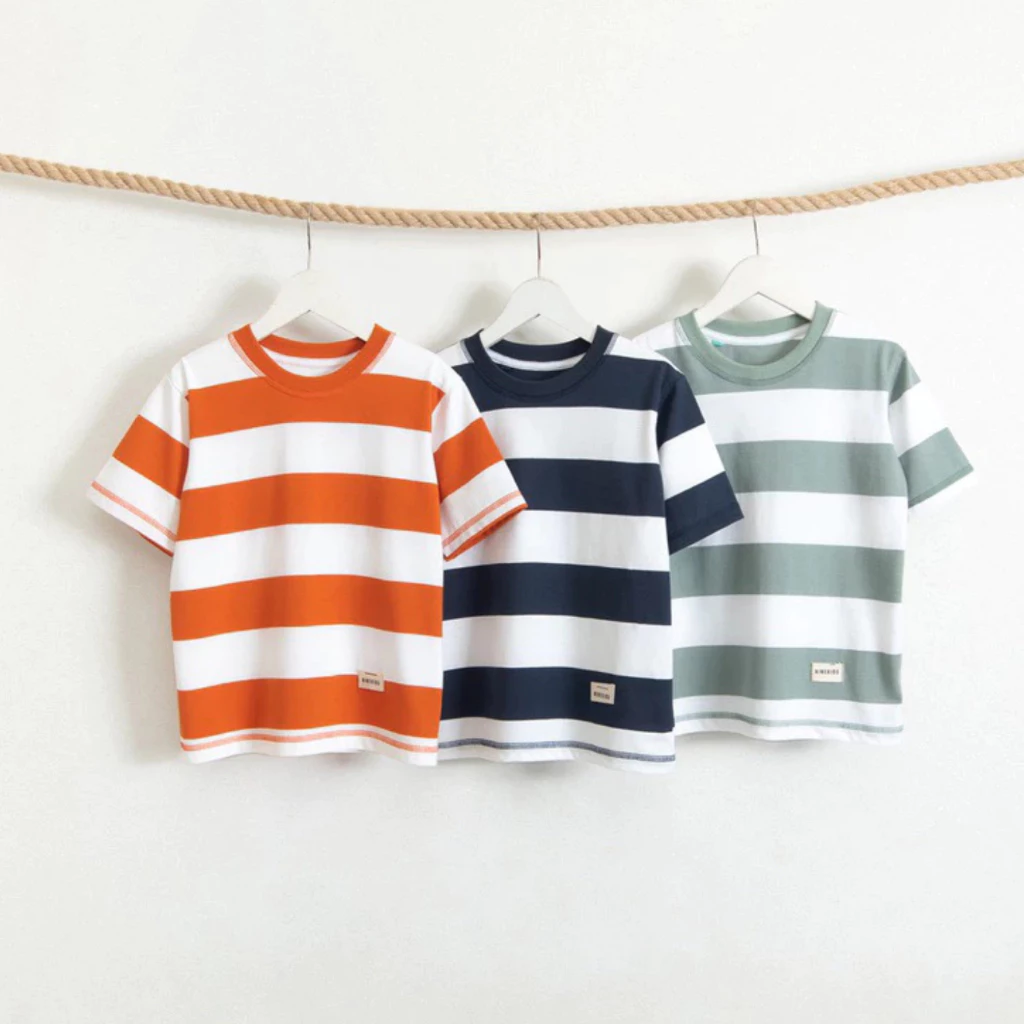 Kaos Stripe Salur Besar 5CM - KAOS SALUR ANAK - kaos anak laki - laki dan Perempuan - Image 3