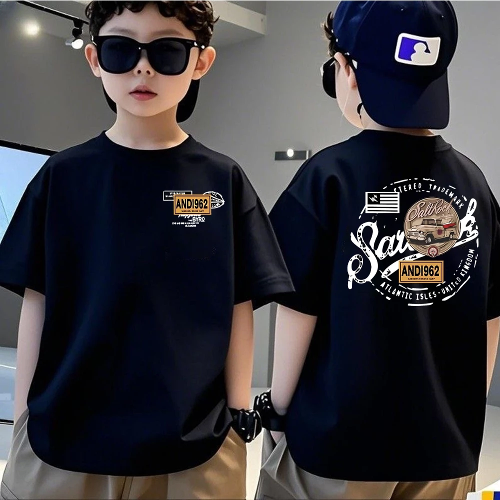 Kaos Anak 1-12 Tahun Katun - Anak-anak Lengan Pendek Unisex Pria Wanita Premium