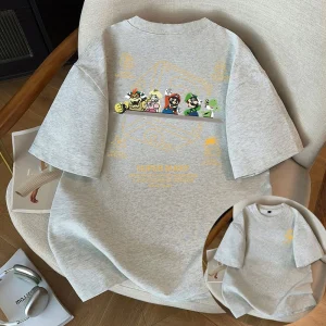 Kaos Anak 1-12 Tahun Katun Combed Anak-anak Lengan Pendek Unisex Pria Wanita Premium