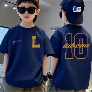 Kaos Anak 1-12 Tahun Katun Anak-anak Lengan Pendek Unisex Pria Wanita Premium