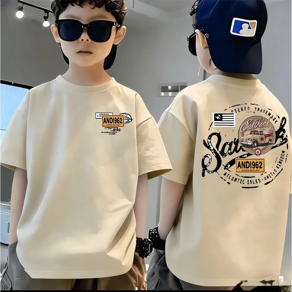 Kaos Anak 1-12 Tahun Katun - Anak-anak Lengan Pendek Unisex Pria Wanita Premium - Image 2