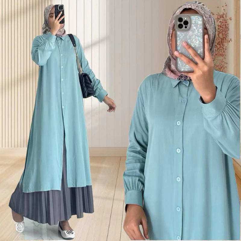 Wanita Muslim Bahan Rayon Twill Premium Ukuran XL - Image 3