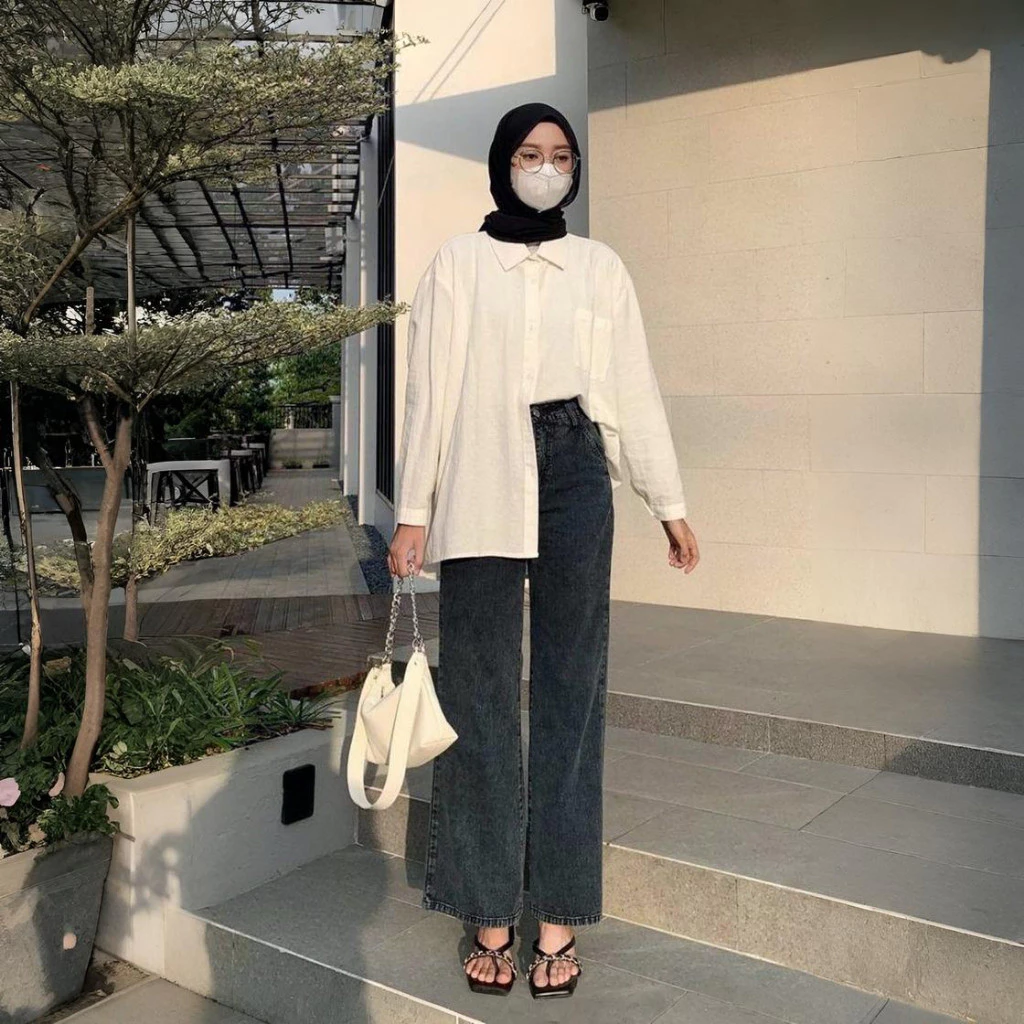 Celana Kulot Jeans Wanita Premium Lembut Dan Nyaman - Image 2